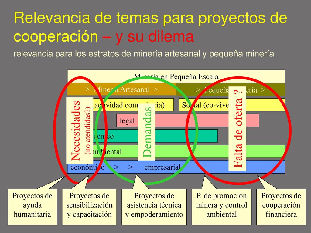 Relevancia de temas para proyectos de cooperación – y su dilema