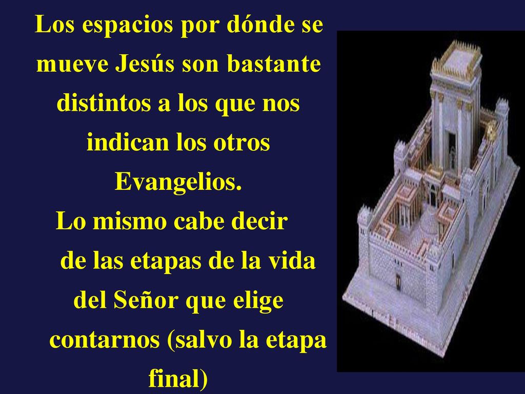 de las etapas de la vida del Señor que elige