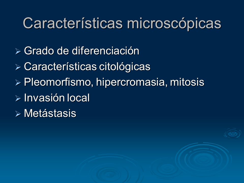 Características microscópicas