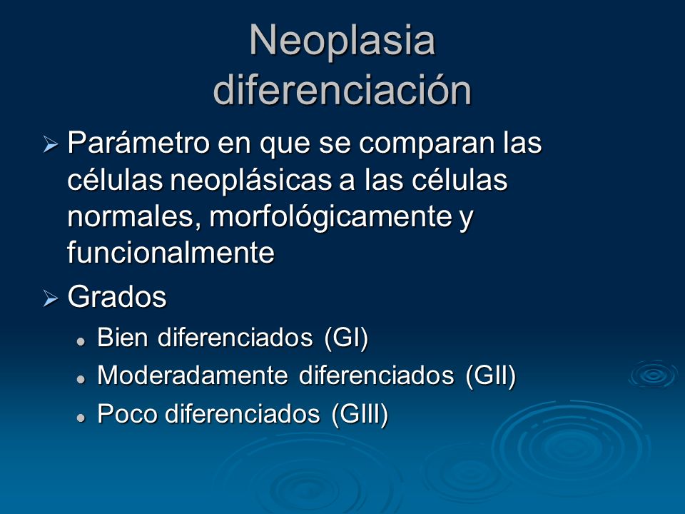 Neoplasia diferenciación