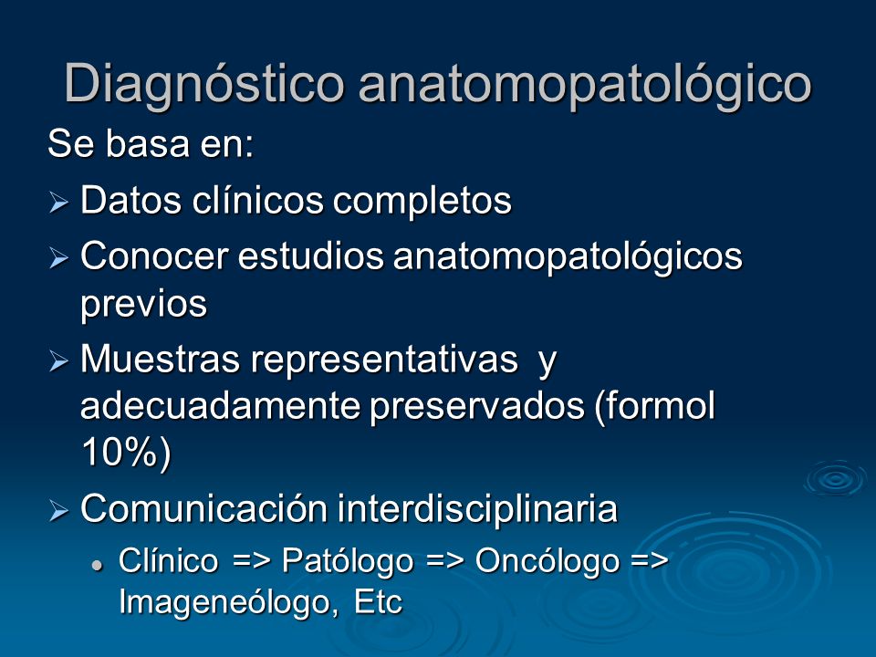 Diagnóstico anatomopatológico