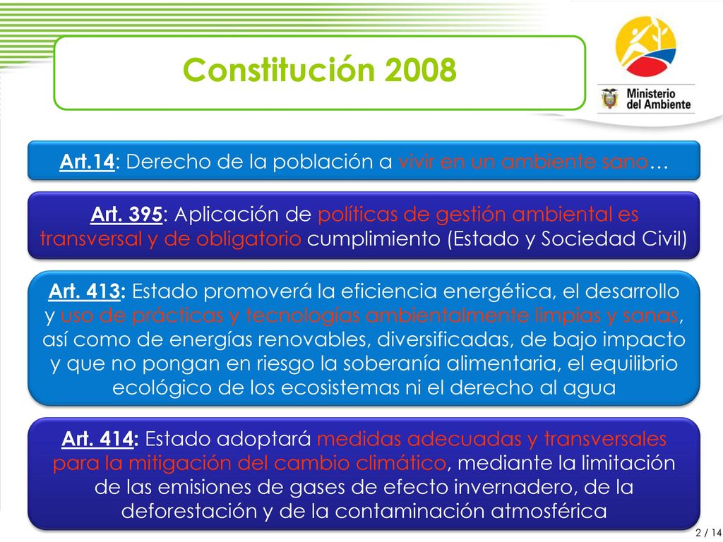 Art.14: Derecho de la población a vivir en un ambiente sano…