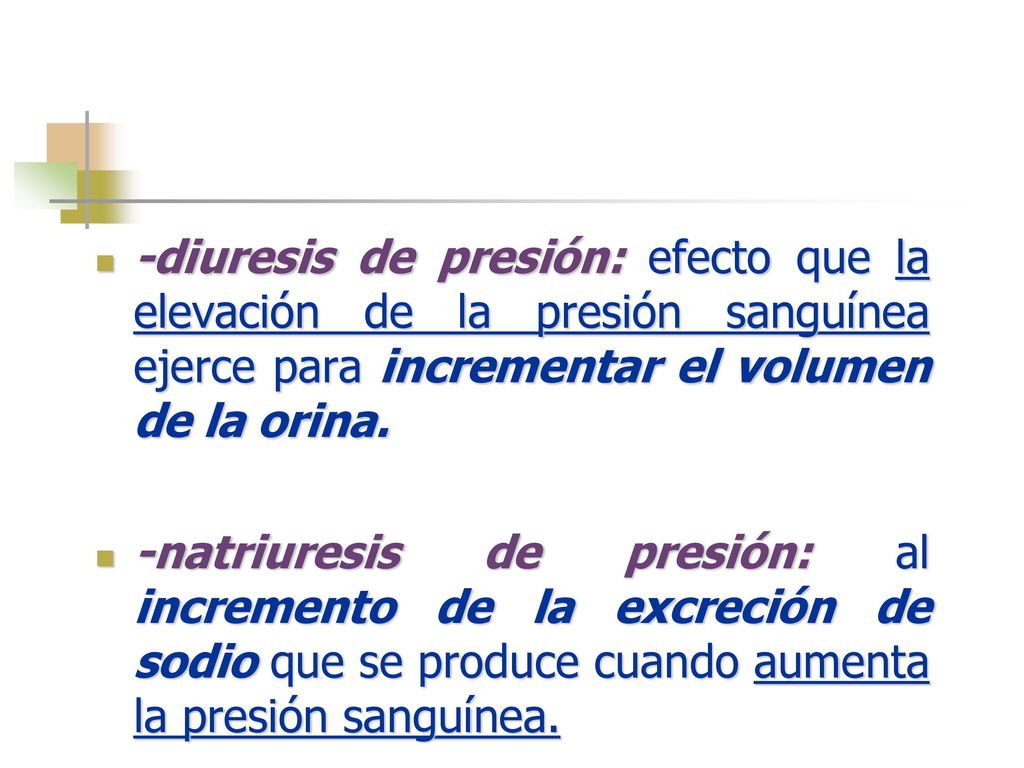 -diuresis de presión: efecto que la elevación de la presión sanguínea ejerce para incrementar el volumen de la orina.