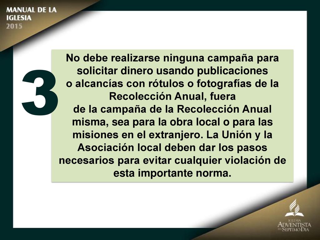 No debe realizarse ninguna campaña para solicitar dinero usando publicaciones