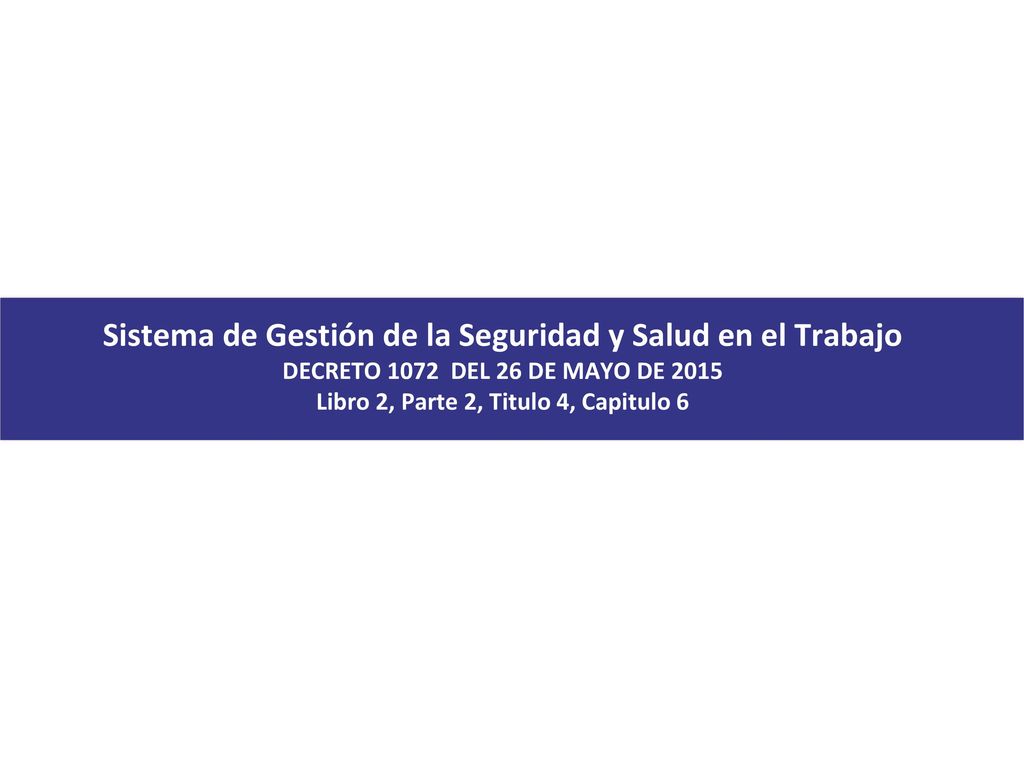 Sistema de Gestión de la Seguridad y Salud en el Trabajo