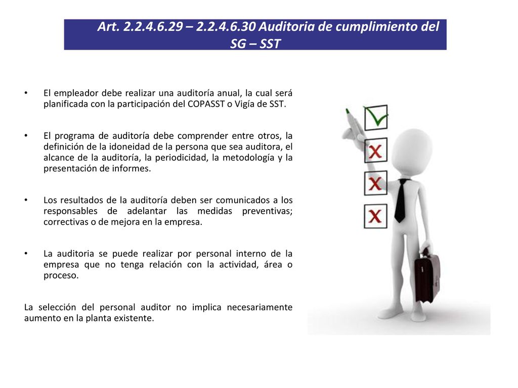 Art – Auditoria de cumplimiento del SG – SST