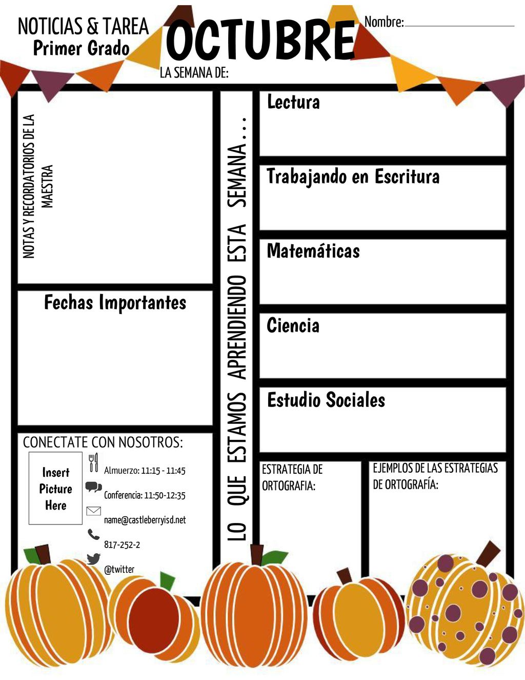 OCTUBRE LO QUE ESTAMOS APRENDIENDO ESTA SEMANA NOTICIAS & TAREA