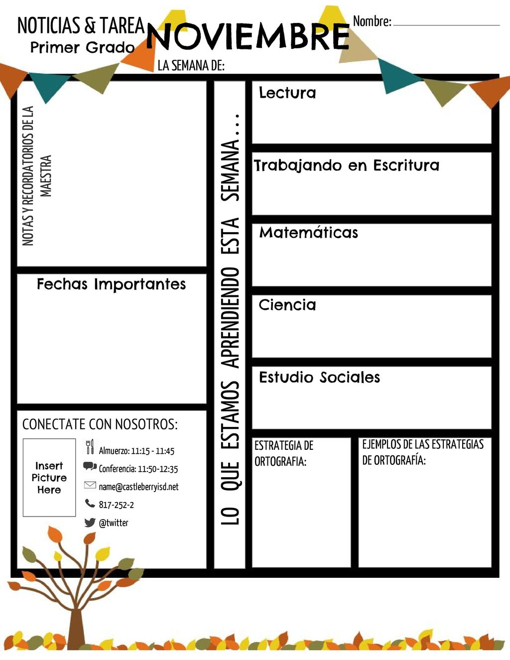 NOVIEMBRE LO QUE ESTAMOS APRENDIENDO ESTA SEMANA . . .