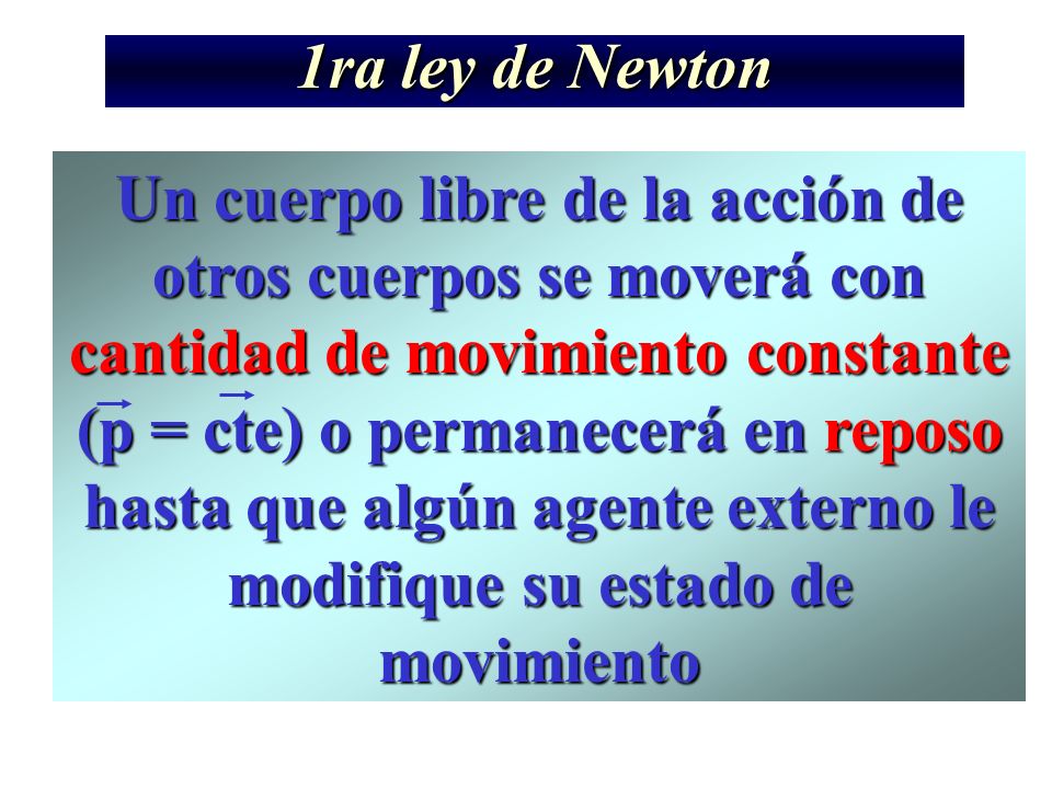1ra ley de Newton
