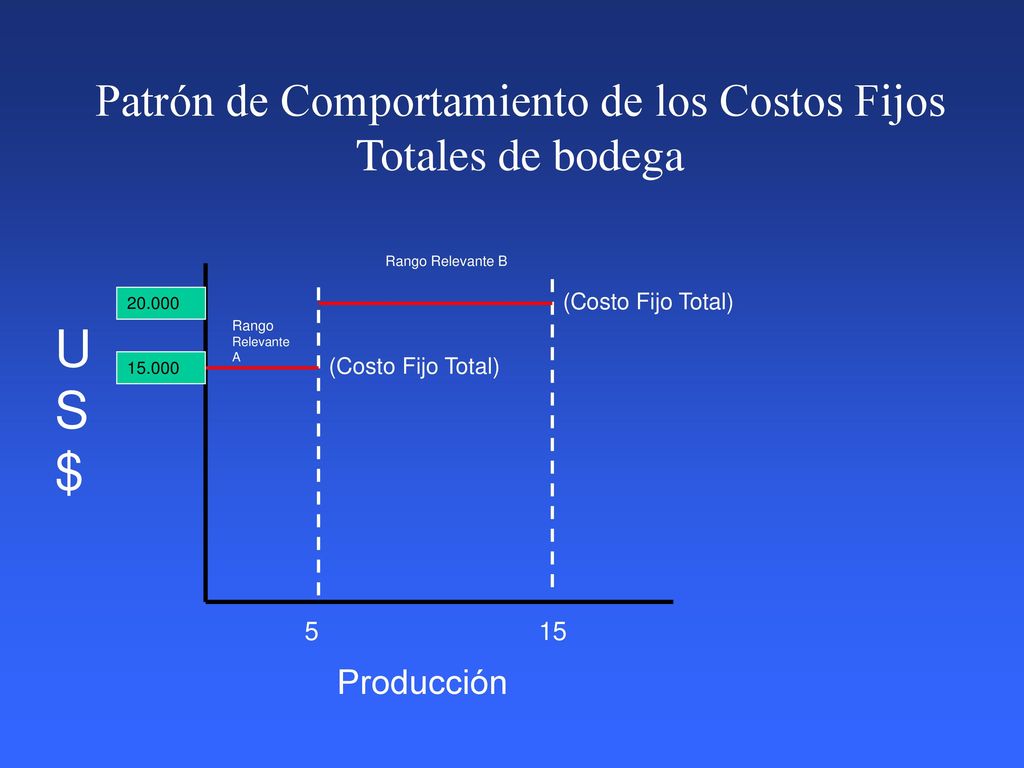 Patrón de Comportamiento de los Costos Fijos Totales de bodega