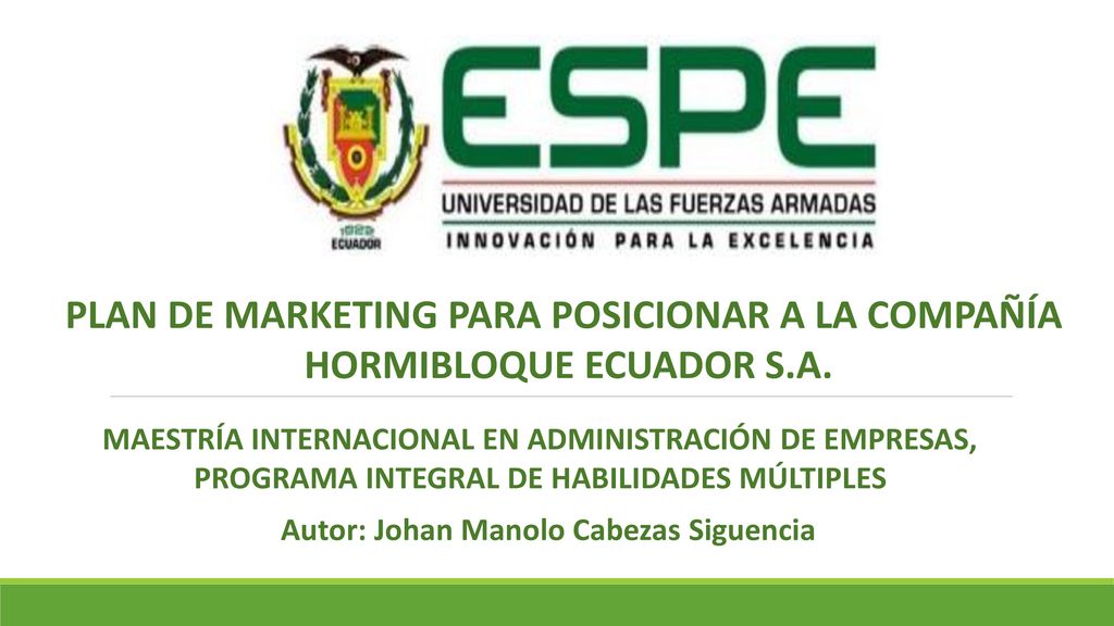 PLAN DE MARKETING PARA POSICIONAR A LA COMPAÑÍA