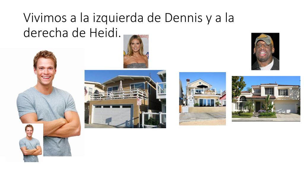 Vivimos a la izquierda de Dennis y a la derecha de Heidi.