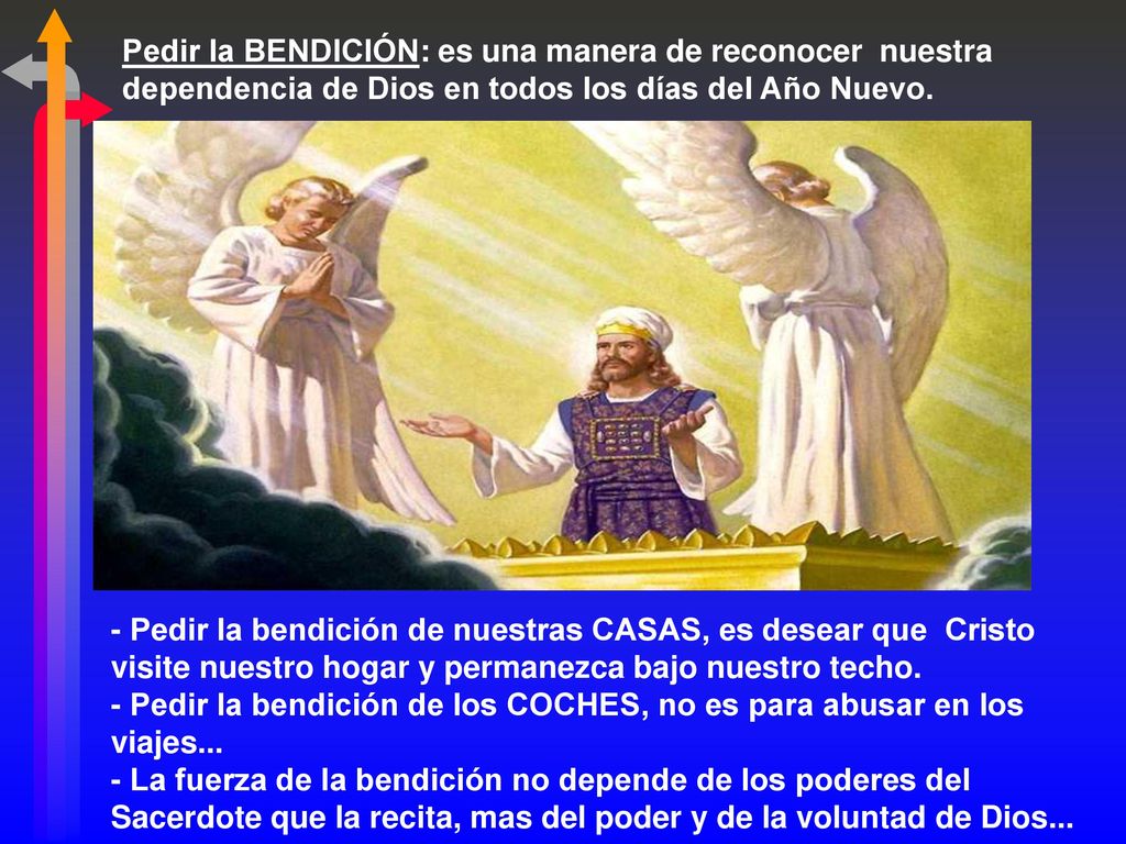 Pedir la BENDICIÓN: es una manera de reconocer nuestra dependencia de Dios en todos los días del Año Nuevo.