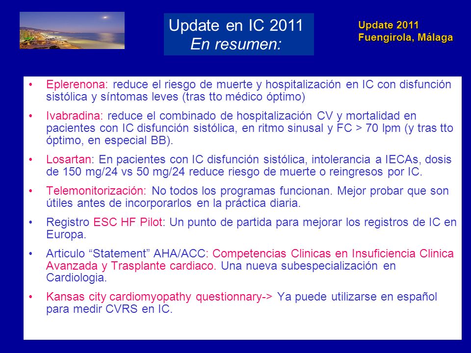 Update en IC 2011 En resumen: