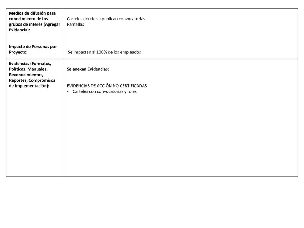 Medios de difusión para conocimiento de los grupos de interés (Agregar Evidencia):