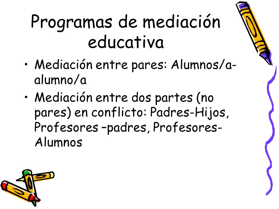 Programas de mediación educativa