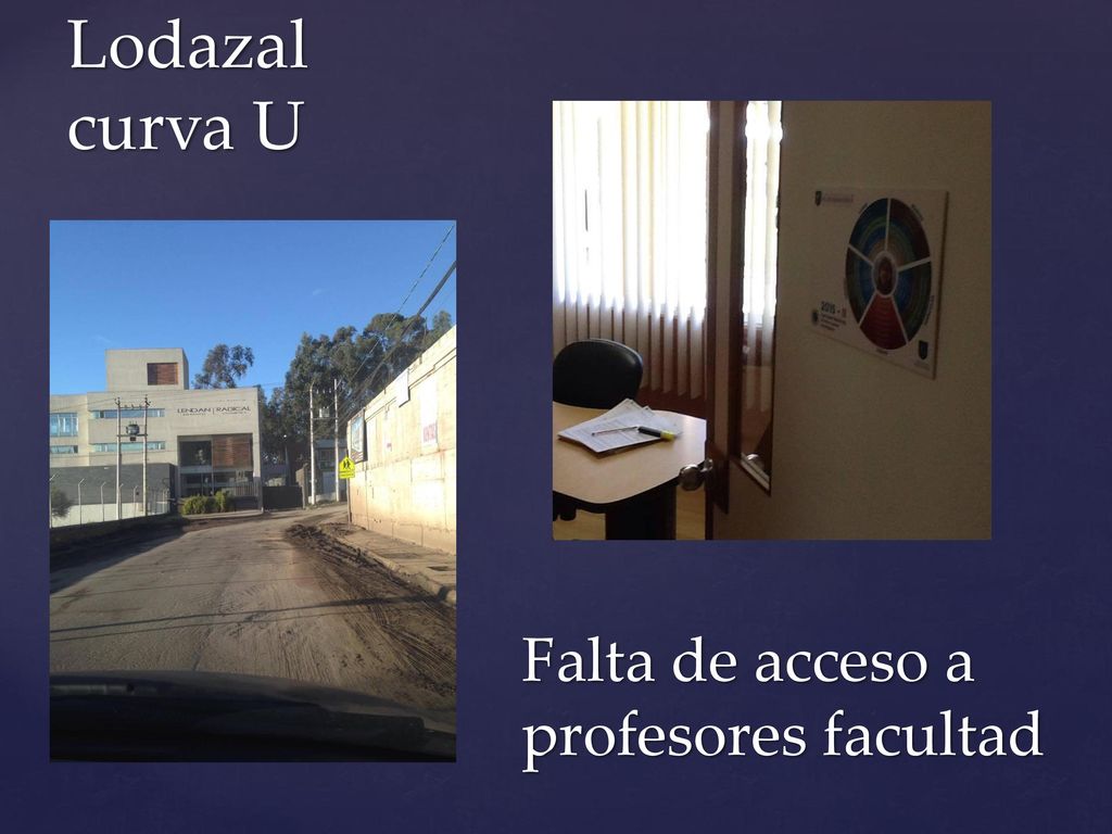 Lodazal curva U Falta de acceso a profesores facultad