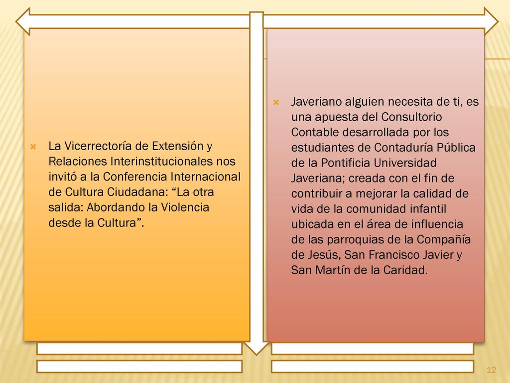 La Vicerrectoría de Extensión y Relaciones Interinstitucionales nos invitó a la Conferencia Internacional de Cultura Ciudadana: La otra salida: Abordando la Violencia desde la Cultura .