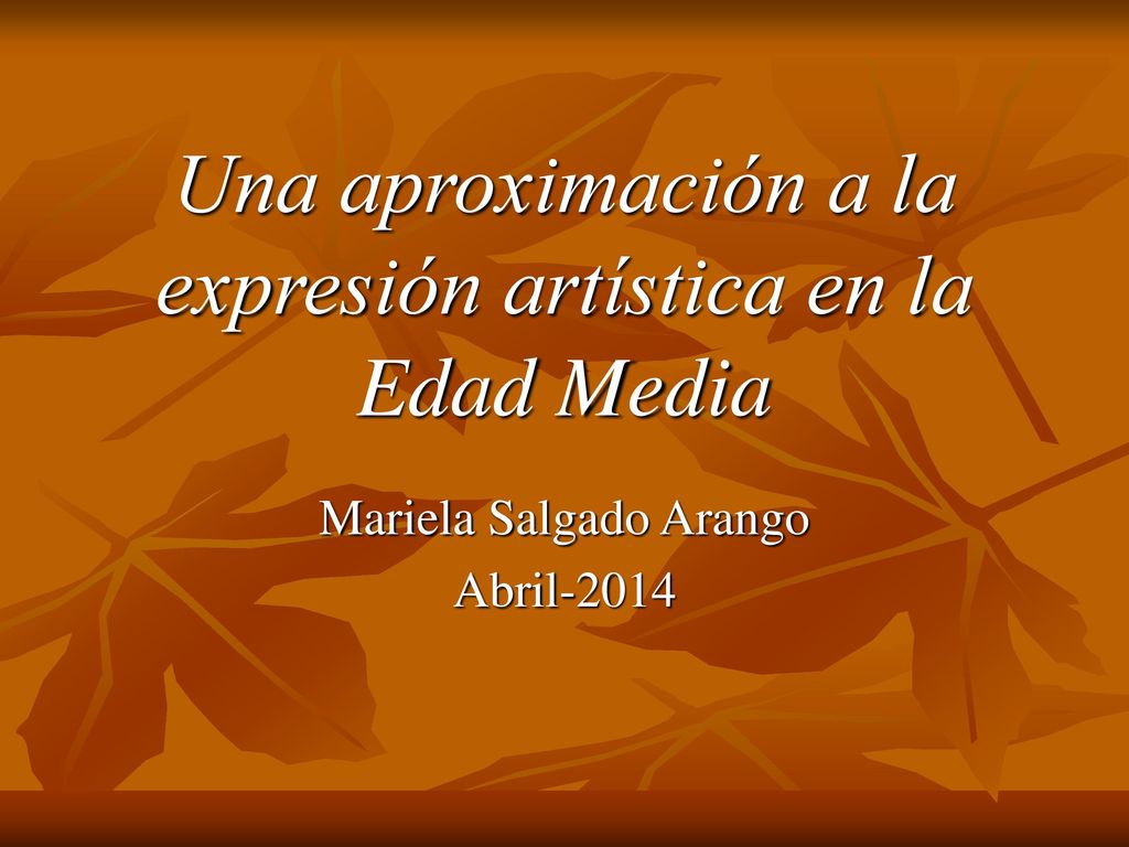 Una aproximación a la expresión artística en la Edad Media