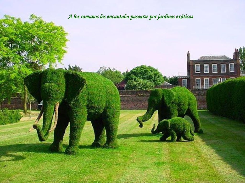 A los romanos les encantaba pasearse por jardines exóticos