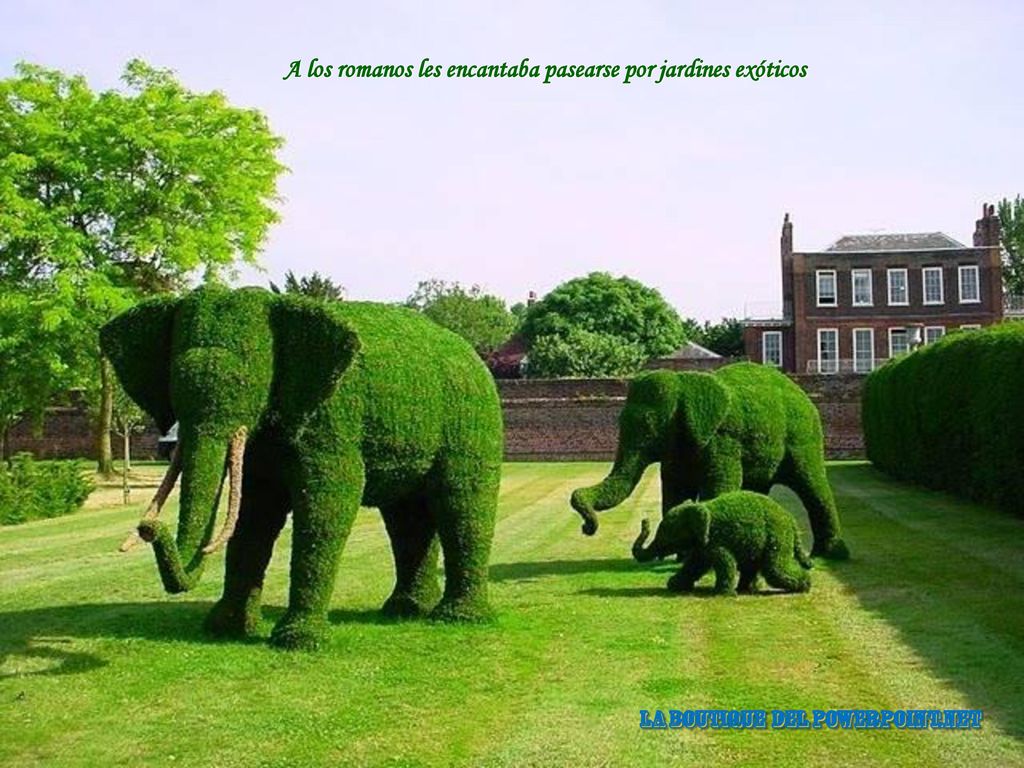 A los romanos les encantaba pasearse por jardines exóticos