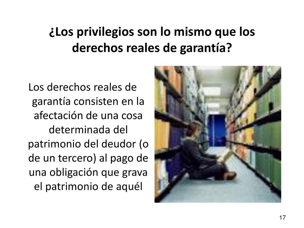 ¿Los privilegios son lo mismo que los derechos reales de garantía