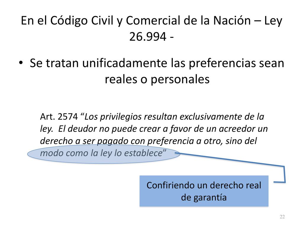 En el Código Civil y Comercial de la Nación – Ley