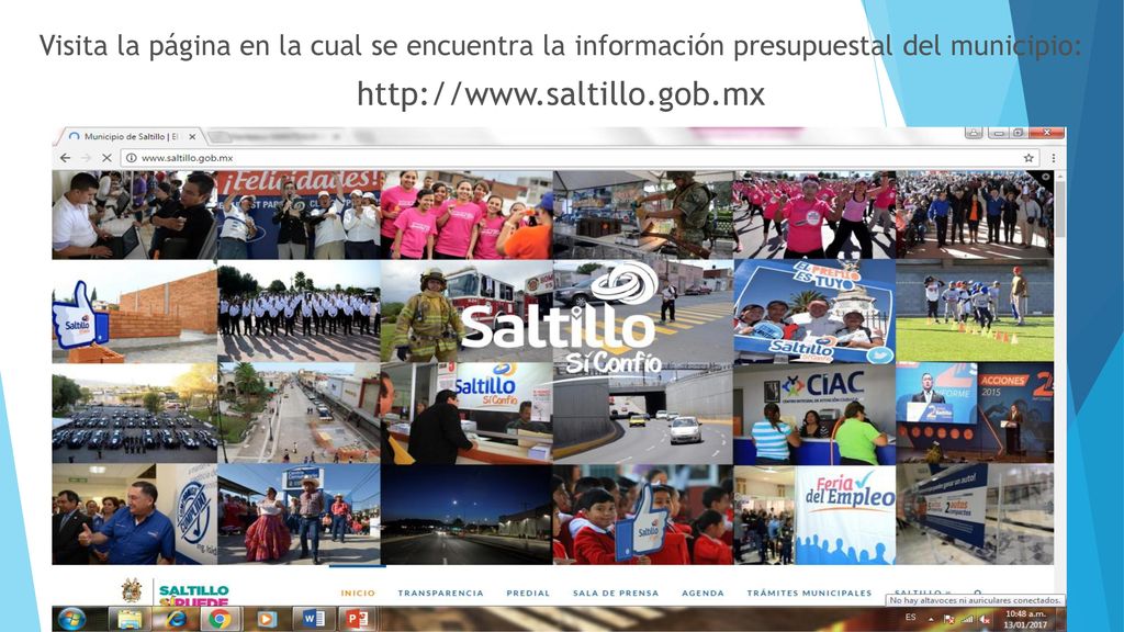 Visita la página en la cual se encuentra la información presupuestal del municipio: