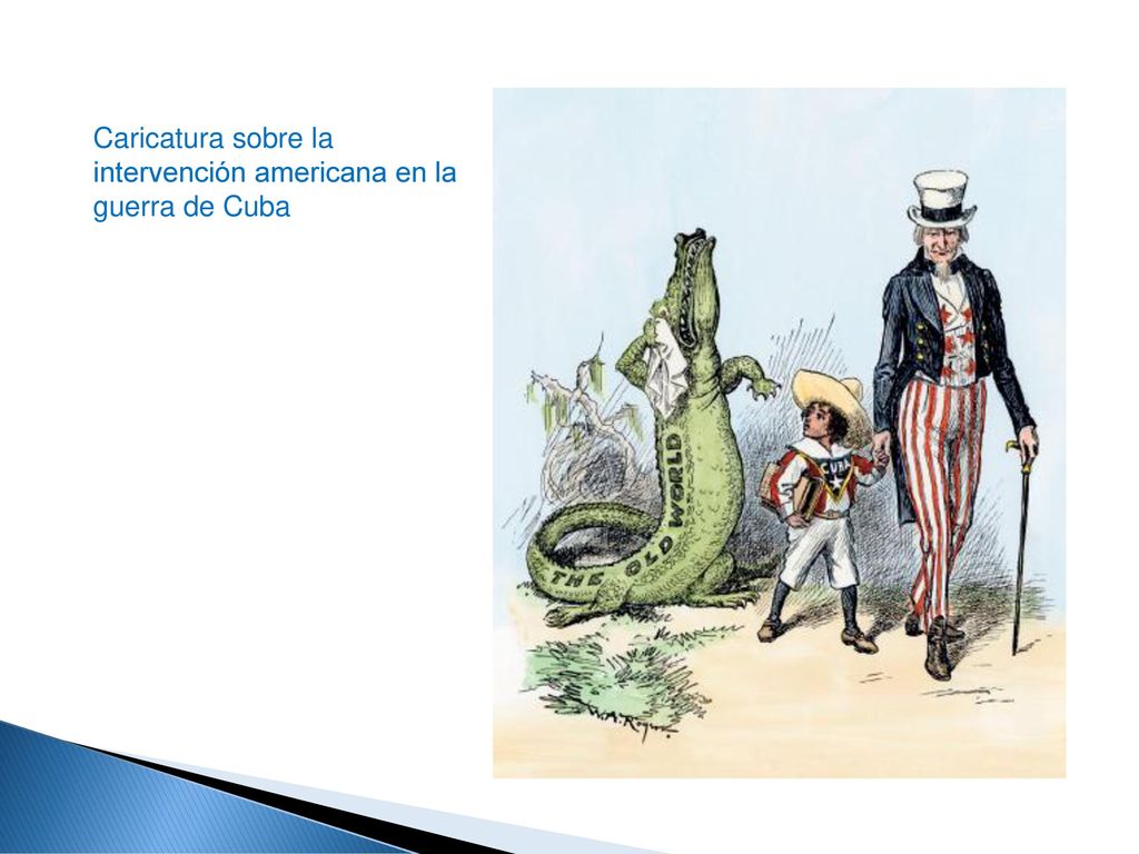 Caricatura sobre la intervención americana en la guerra de Cuba