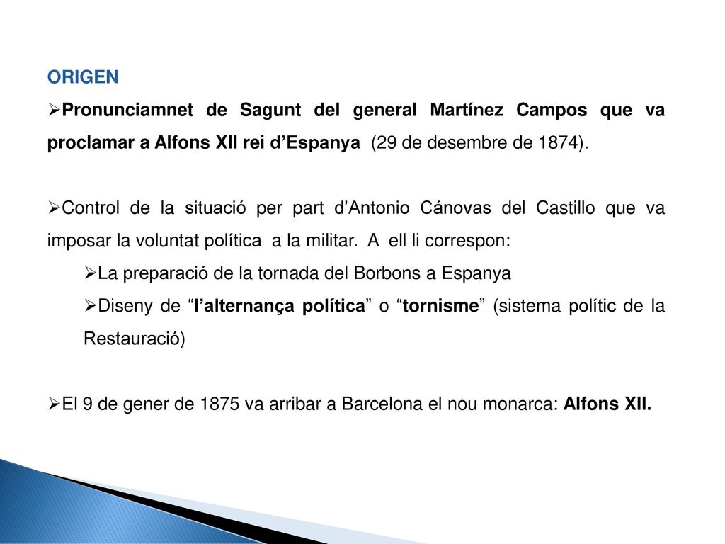 La preparació de la tornada del Borbons a Espanya