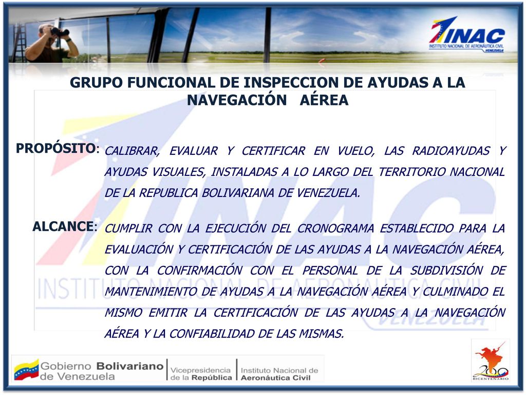 GRUPO FUNCIONAL DE INSPECCION DE AYUDAS A LA NAVEGACIÓN AÉREA