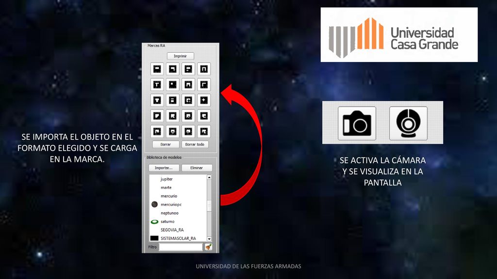 SE IMPORTA EL OBJETO EN EL FORMATO ELEGIDO Y SE CARGA EN LA MARCA.