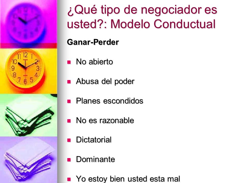 ¿Qué tipo de negociador es usted : Modelo Conductual