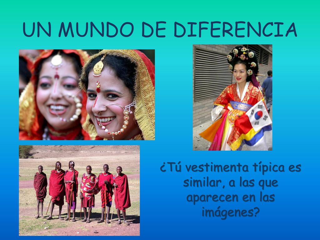 ¿Tú vestimenta típica es similar, a las que aparecen en las imágenes