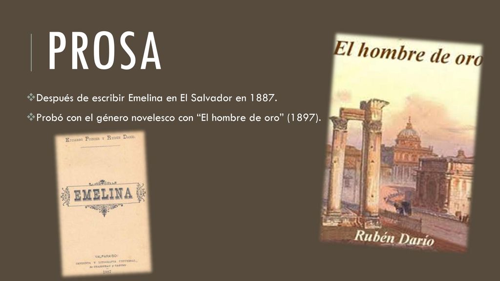 PROSA Después de escribir Emelina en El Salvador en 1887.
