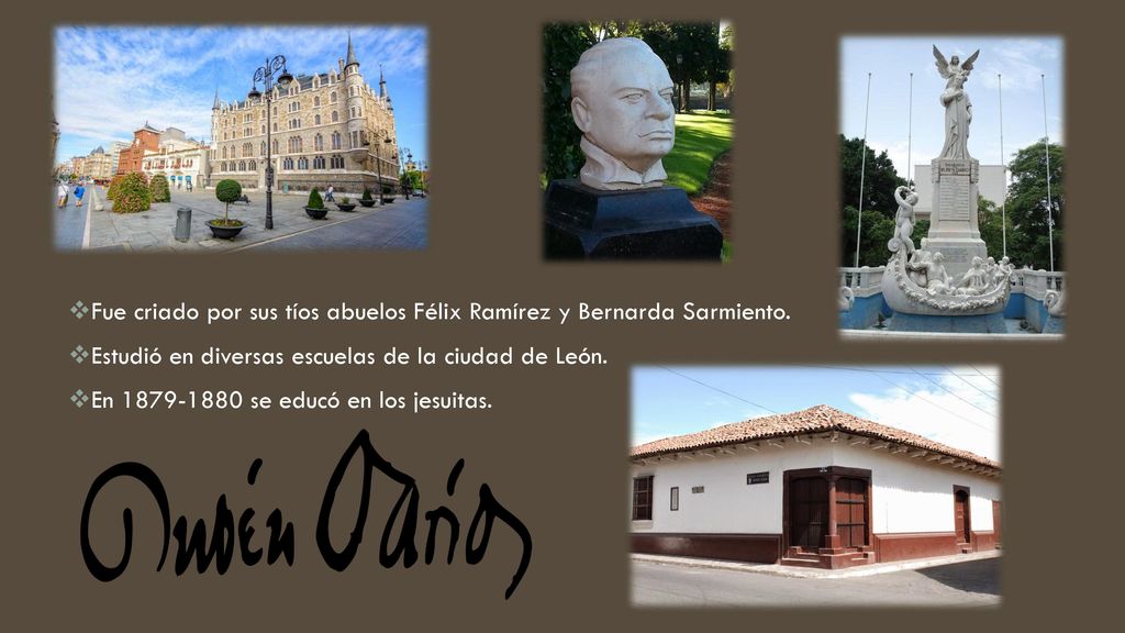 Fue criado por sus tíos abuelos Félix Ramírez y Bernarda Sarmiento.