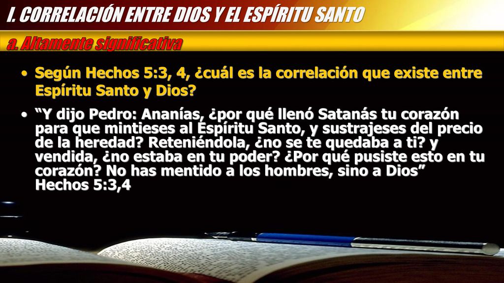 I. CORRELACIÓN ENTRE DIOS Y EL ESPÍRITU SANTO