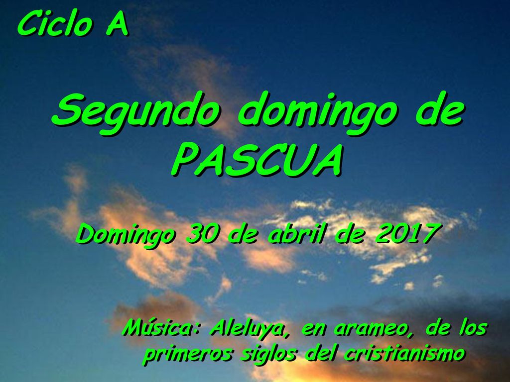 Música: Aleluya, en arameo, de los primeros siglos del cristianismo