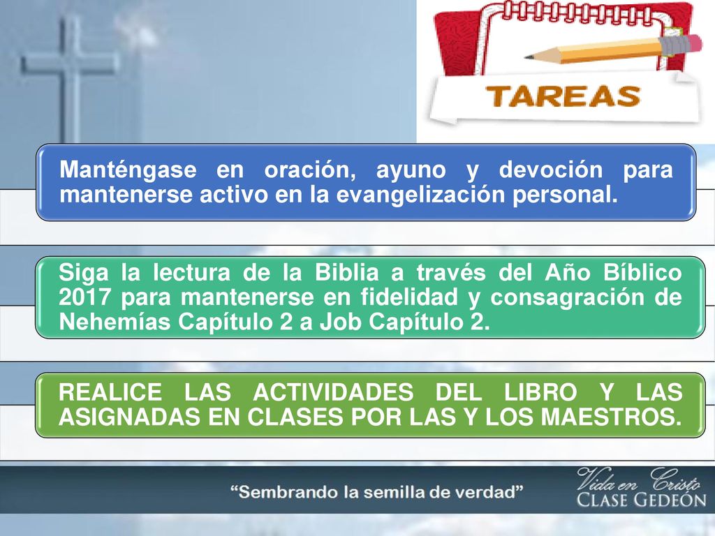 Manténgase en oración, ayuno y devoción para mantenerse activo en la evangelización personal.