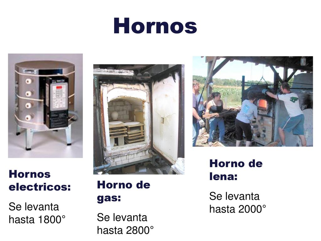 Hornos Horno de lena: Hornos electricos: Se levanta hasta 2000°