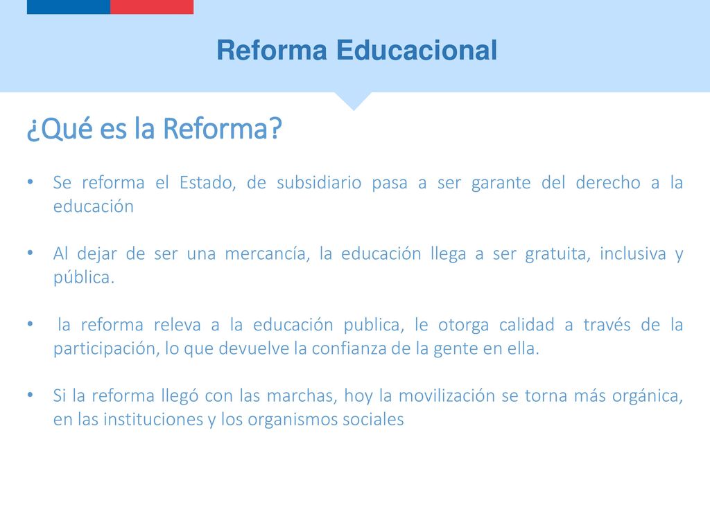¿Qué es la Reforma Reforma Educacional
