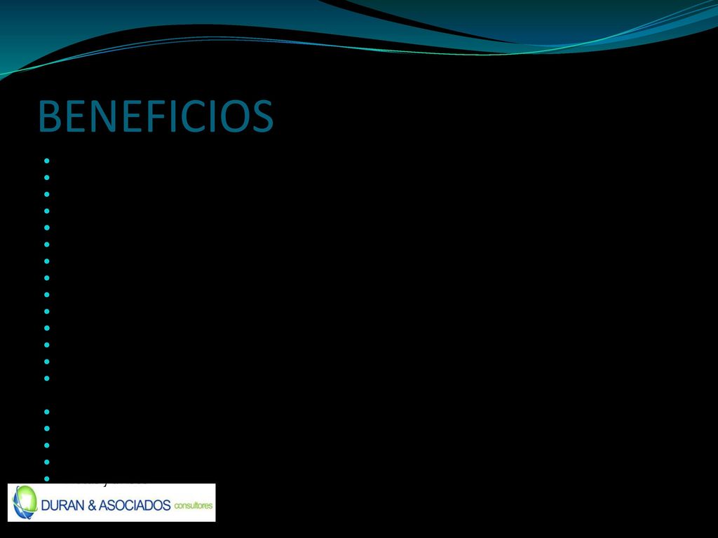 BENEFICIOS Concentración de toda la información en un solo lugar (server) facil de respaldar.