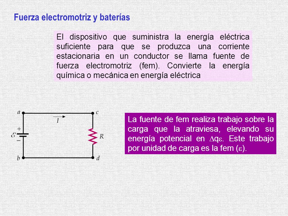 Fuerza electromotriz y baterías