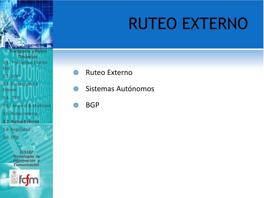 Transporte y Ruteo Dinámico Tecnologías de Información y Comunicación