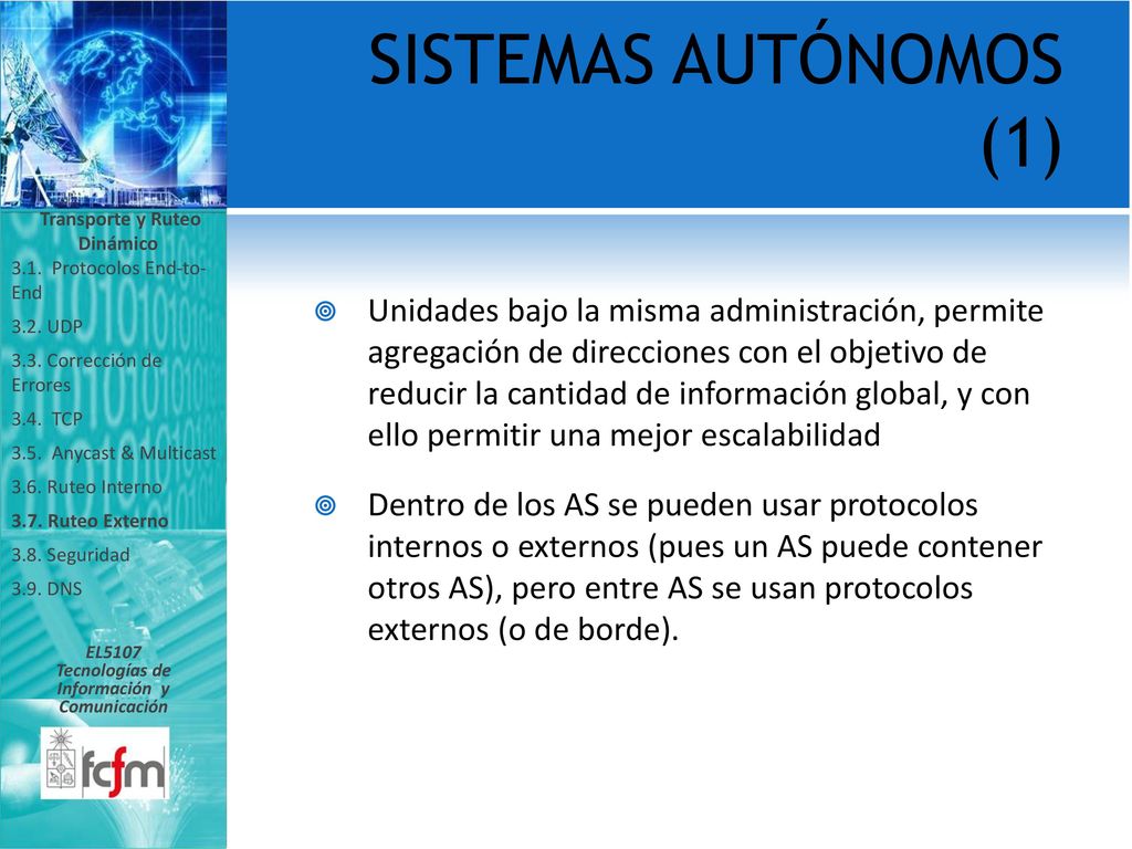Transporte y Ruteo Dinámico Tecnologías de Información y Comunicación