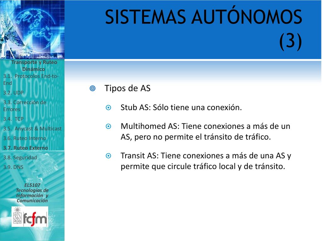 Transporte y Ruteo Dinámico Tecnologías de Información y Comunicación