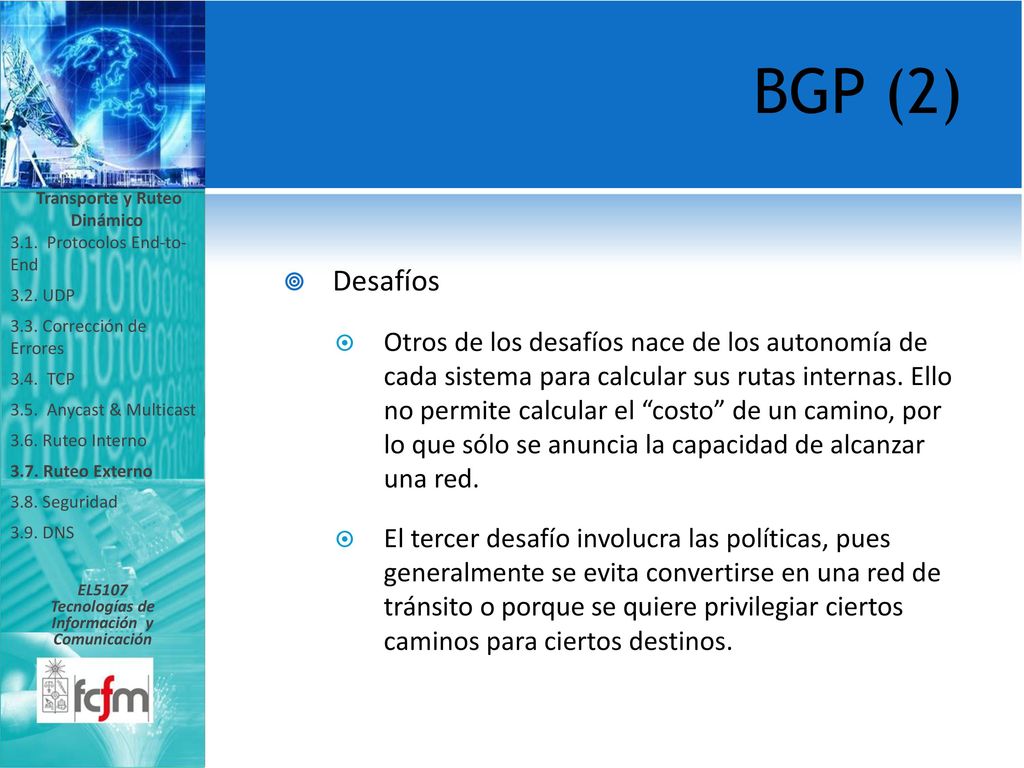 Transporte y Ruteo Dinámico Tecnologías de Información y Comunicación