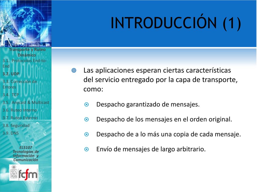 Transporte y Ruteo Dinámico Tecnologías de Información y Comunicación