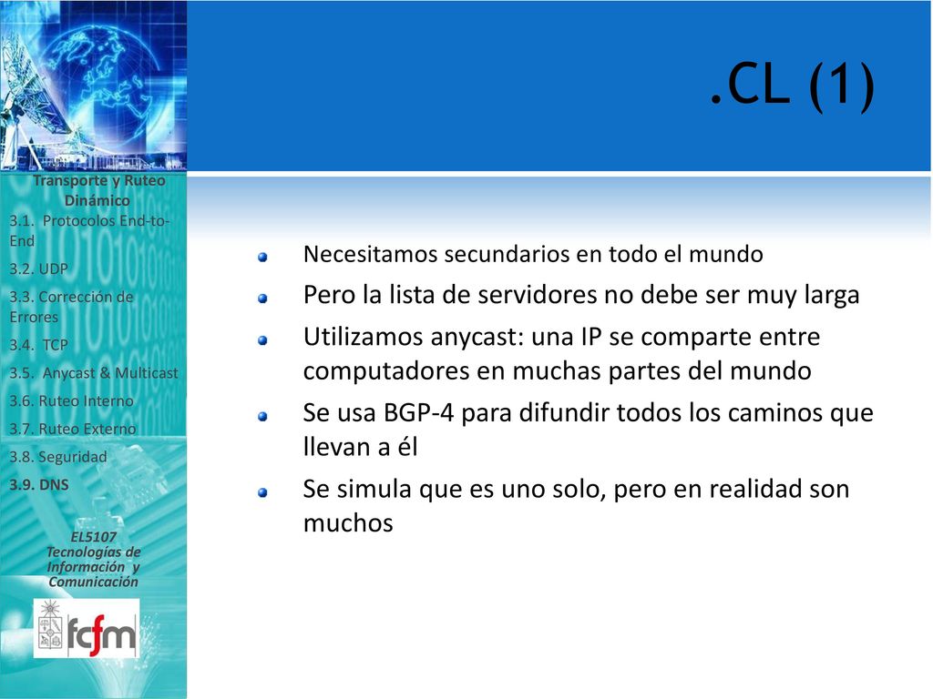 Transporte y Ruteo Dinámico Tecnologías de Información y Comunicación