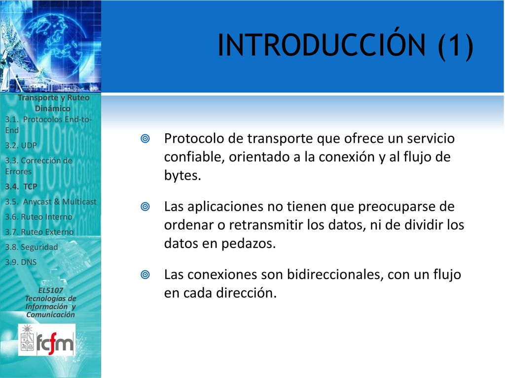 Transporte y Ruteo Dinámico Tecnologías de Información y Comunicación